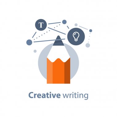 Kalem, yaratıcı yazarlık, storytellyng ve copywriting, öğrenme, tasarım çözümü konu kavramı