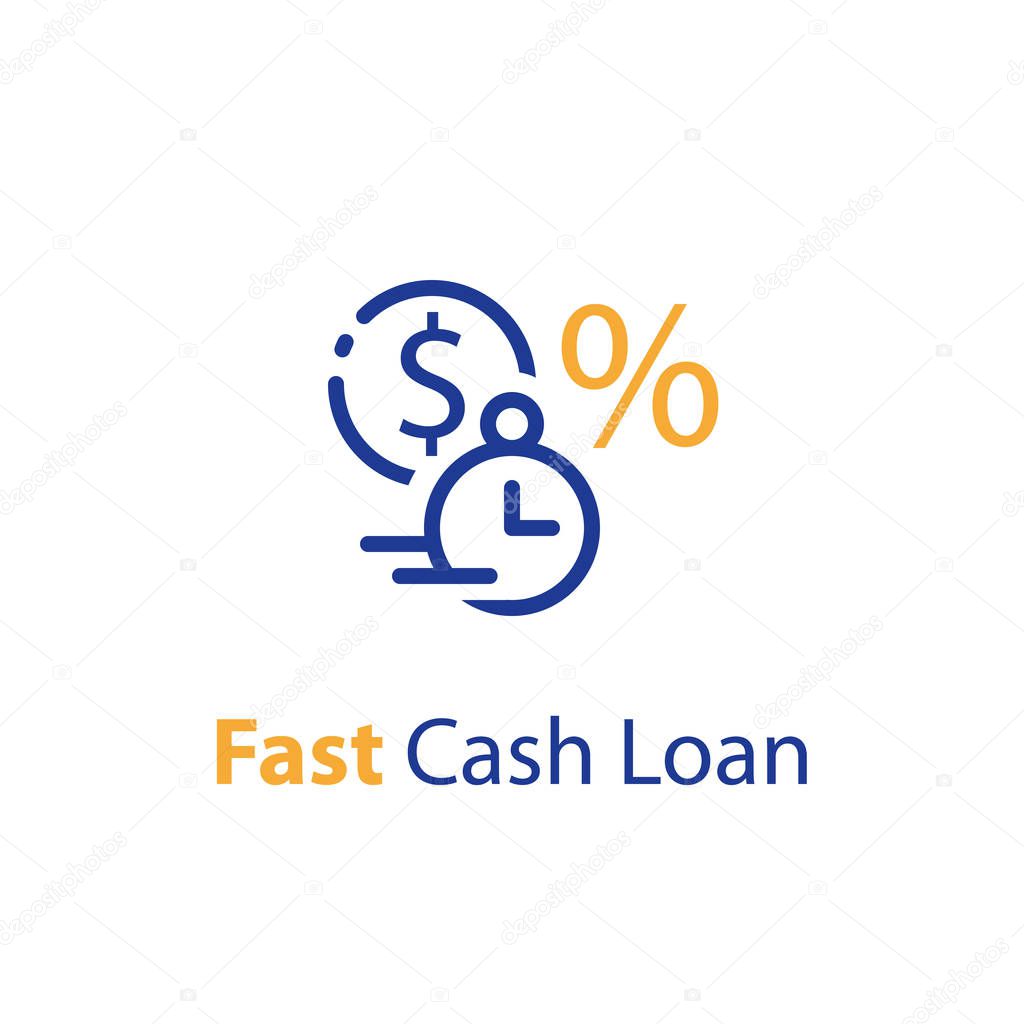 Fast cash loan, financial supply, banking service, instant money transfer
