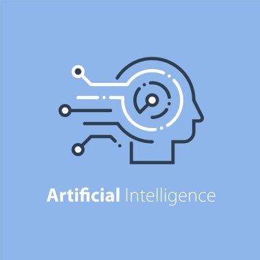 Yapay zeka kavramı, makine öğrenimi, robot teknolojisi ve yenilik, beceri geliştirme atölyesi