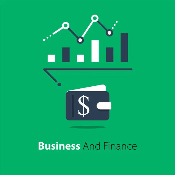 Financiële analyse, Business Performance Report, omzetgroei grafiek, inkomensverhoging grafiek — Gratis stockfoto