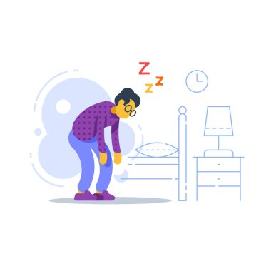 Uykulu yaşlı kadın, uykusuzluk ya da düzensizlik, enerji eksikliği, halsizlik