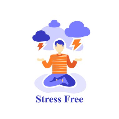 İnsan meditasyon pratiği, stresten uzak, duygu kontrolü, kötü duyguları bastırmak, akıl sağlığı, olumlu düşünce, lotus yoga pozu