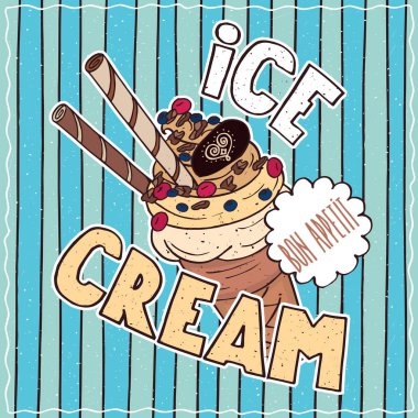 Gıda poster dondurma ile