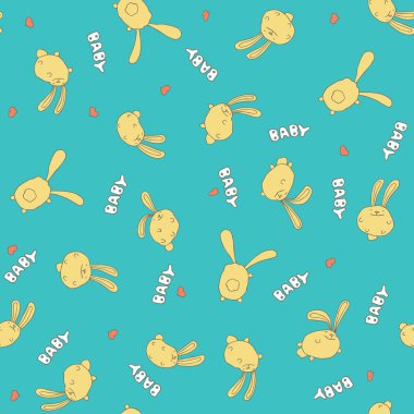 Sevimli tavşan ile Seamless camgöbeği modeli