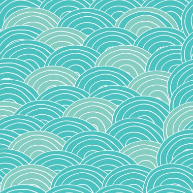 Mavi deniz dalgaları ile Seamless el yapımı modeli