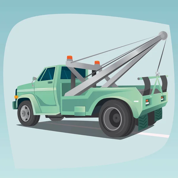 Isolated tow truck with crane — Stock Vector