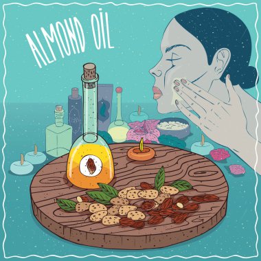 Badem yağı cilt bakımı için kullanılan