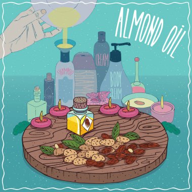 Badem yağı kozmetik yapmak için kullanılan