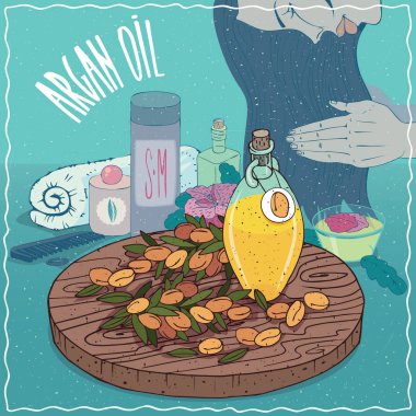 Argan yağı saç bakımı için kullanılan