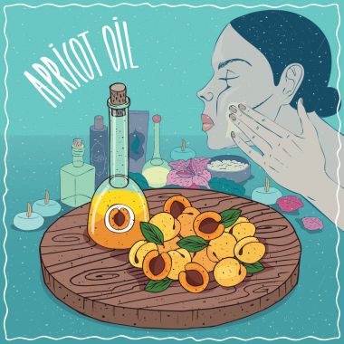 Kayısı yağı cilt bakımı için kullanılan