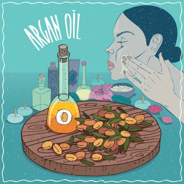 Argan yağı cilt bakımı için kullanılan