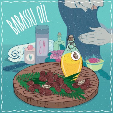 Babassu yağı saç bakımı için kullanılan