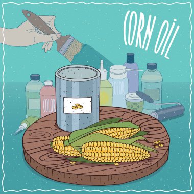 Mısır yağı boya üretimi için kullanılan