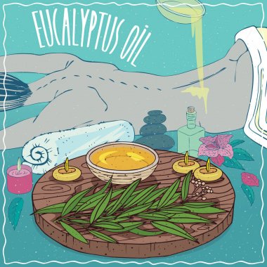 Okaliptüs yağı vücut masajı için kullanılan