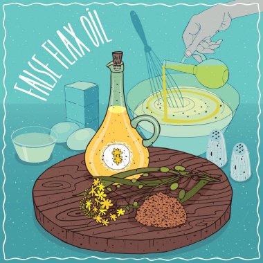 Yemek pişirmek için kullanılan sahte keten yağı