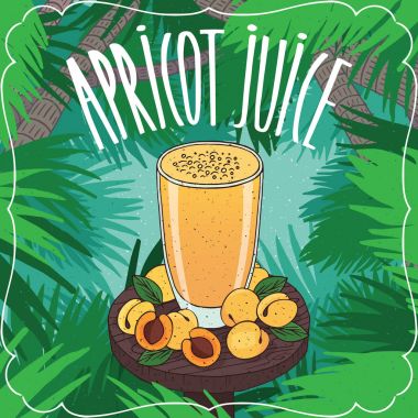 Cam olgunlaşmış meyve ile taze kayısı suyu