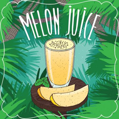 Olgun meyve cam taze kavun suyu