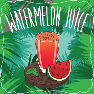 Olgun meyve cam taze karpuz suyu