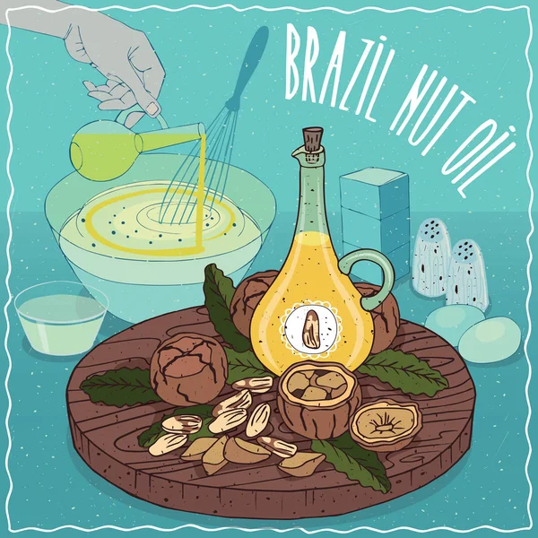 Yemek pişirmek için kullanılan Brezilya fındık yağı