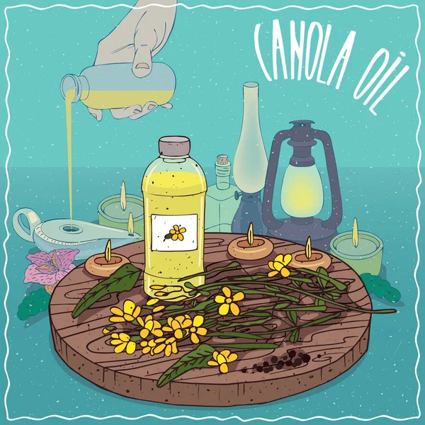 Yağ lambası için yakıt olarak kullanılan kanola yağı