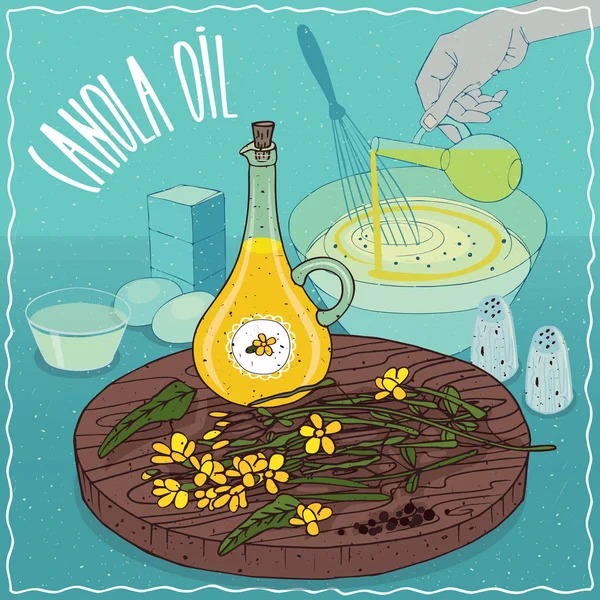 Yemek pişirmek için kullanılan kanola yağı