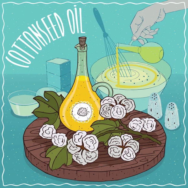 Yemek pişirmek için kullanılan pamuk tohumu yağı