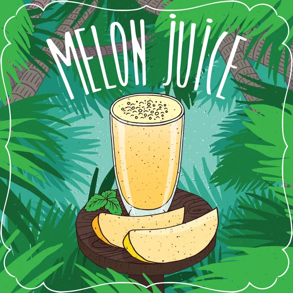 Olgun meyve cam taze kavun suyu