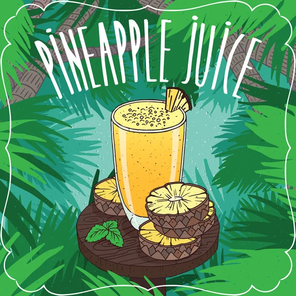 Olgun meyve cam taze ananas suyu