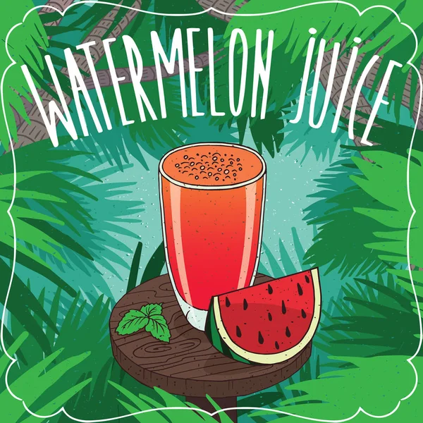 Olgun meyve cam taze karpuz suyu