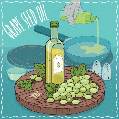 Üzüm çekirdeği yağı yiyecek kızartma için kullanılan