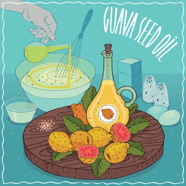 Yemek pişirmek için kullanılan guava tohumu yağı