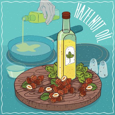 Yiyecek kızartma için kullanılan fındık yağı