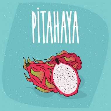 İzole olgun pitaya veya pitahaya ya da ejderha meyve