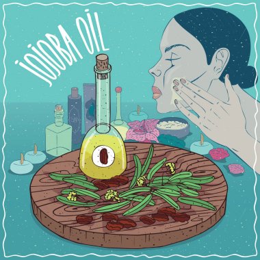 Jojoba yağı cilt bakımı için kullanılan