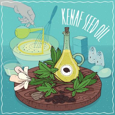 Yemek pişirmek için kullanılan Kenaf tohumu yağı