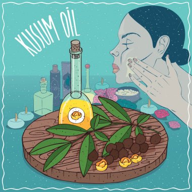 Cilt bakımı için kullanılan Kusum petrol