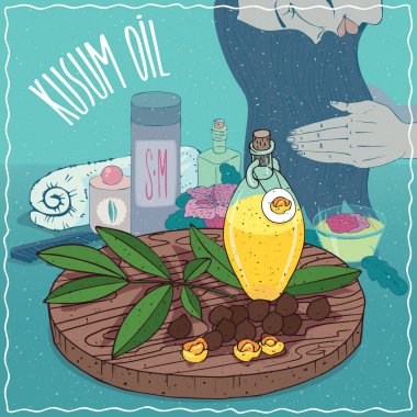 Kusum yağı saç bakımı için kullanılan