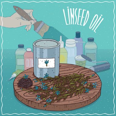 Keten tohumu yağı boya üretimi için kullanılan