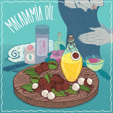 Macadamia yağı saç bakımı için kullanılan