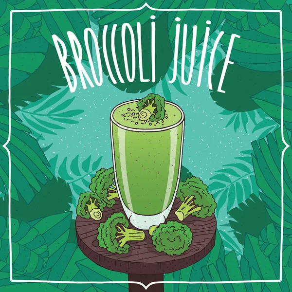 Jus de brocoli frais sain aux légumes — Image vectorielle