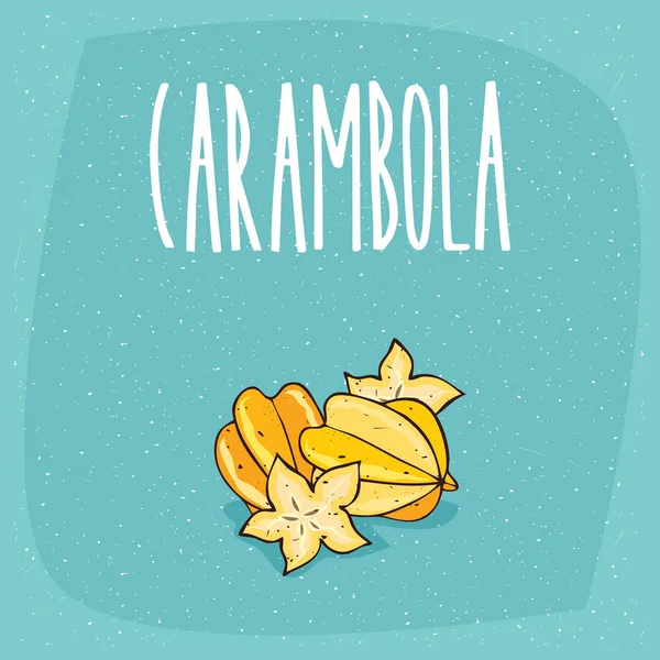 İzole olgun starfruit meyve ya da carambola