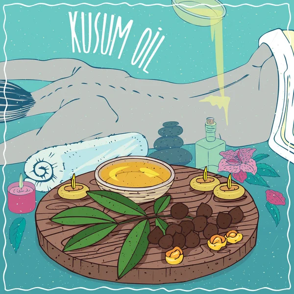 Vücut masajı için kullanılan Kusum petrol