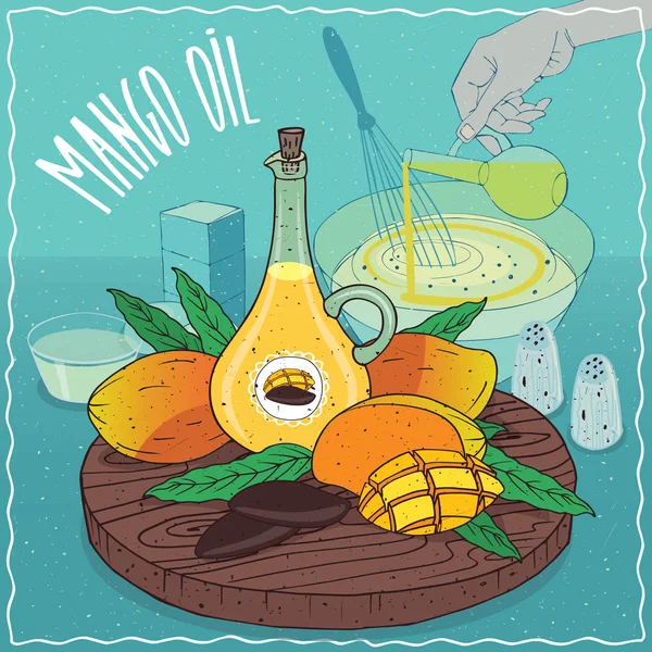 Yemek pişirmek için kullanılan mango tohumu yağı