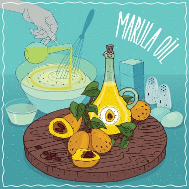 Yemek pişirmek için kullanılan Marula petrol