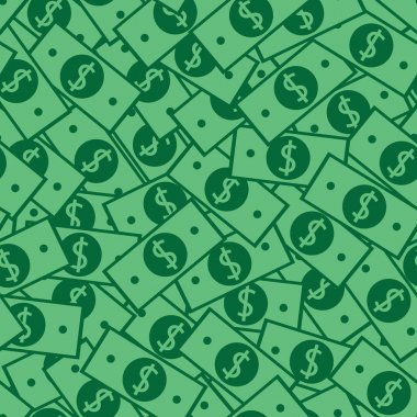 Para desen birçok dolar para birimi işareti ile