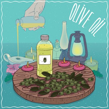 Zeytinyağı yağ lambası için yakıt olarak kullanılan