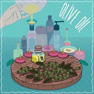 Zeytin yağı kozmetik yapmak için kullanılan