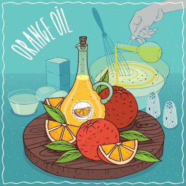 Portakal yağı yemek pişirmek için kullanılan