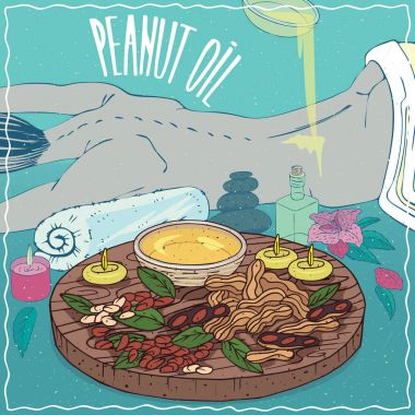 Fıstık yağı vücut masajı için kullanılan