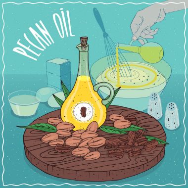 Yemek pişirmek için kullanılan ceviz yağı